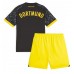 Borussia Dortmund Fußballbekleidung Auswärtstrikot Kinder 2023-24 Kurzarm (+ kurze hosen)